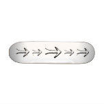 Arrow Pointing Up. Black and White. Skate Deck