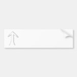 Arrow Pointing Up. Grey on White. Bumper Sticker