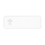 Arrow Pointing Up. Grey on White. Return Address Labels