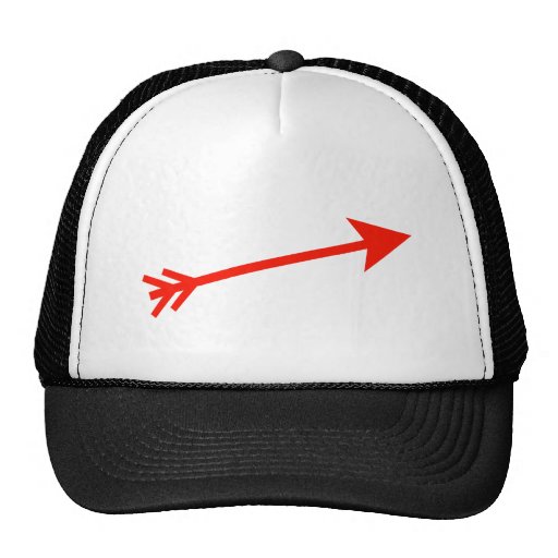 Arrow Red 15deg The MUSEUM Zazzle Gifts Mesh Hats