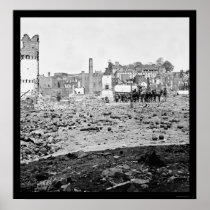 Arsenal Ruins in Richmond, VA 1865 Poster