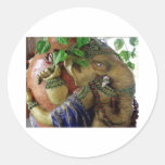 ART101 Ganesha with Holy Water KALASHA Round Sticker