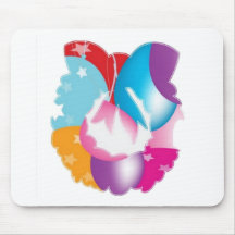 ART101 - Stars n Baloons Wreath Cutout Mouse Pad