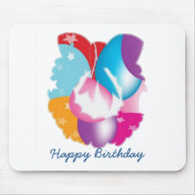 ART101 - Stars n Baloons Wreath Cutout Mouse Pads