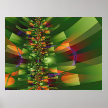 Art abstrait de la jungle 2 posters