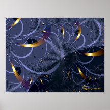 Art abstrait de scintillement posters