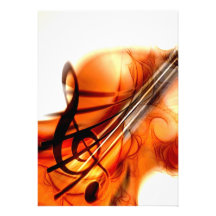 Art abstrait de violon invitation personnalisable