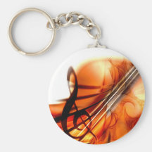 Art abstrait de violon porte-clef