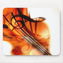 Art abstrait de violon tapis de souris