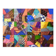 Art abstrait d'édredon de patchwork d'édredon fol  cartes postales