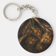 Art abstrait Keychain de Terre Porte-clé