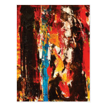 Art abstrait moderne carte postale