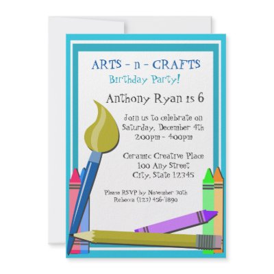 Art Birthday Party by familynfun