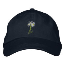 Art Cap: Flower Bunch. Cornish White Moon Daisies Baseball Cap
