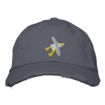 Art Cap: Scruffy Seagull Design Embroidered Hats