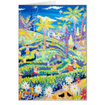Art Card: The Maze at Glendurgan Garden Cornwall