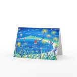 Art Card: Wiggly Palms and Agapanthus, Tresco