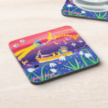 Art Coaster: Cornish Mermaid & Fisherman John Dyer