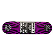 Art Czar - Hack The System Black Light Skateboard