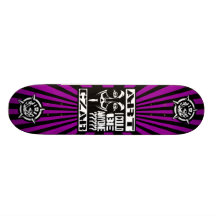 Art Czar  I Could Be Anyone Black Light Skateboard