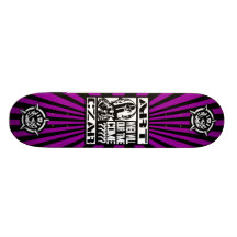 Art Czar When Robots Cry 2 Black Light Skateboard