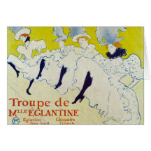Art d'affiche de Toulouse Lautrec Cartes De Vœux