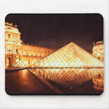 Art d'aquarelle de "Les Lumieres du Louvre" Tapis De Souris