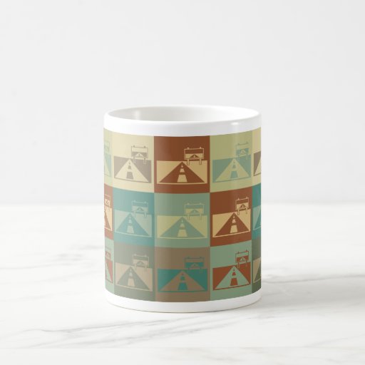 Art de bruit de voyage par la route tasse à café