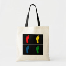 Art de bruit d'empreinte de pas V3 Sacs En Toile