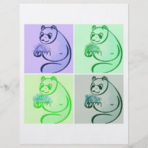 Art de bruit d'ours panda prospectus en couleur
