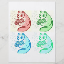 Art de bruit d'ours panda prospectus personnalisés