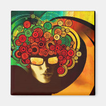 art de bruit psychédélique magnets