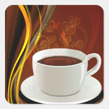 Art de café de café adhésif