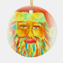 Art "de Claus coloré" Père Noël Ornements De Noël