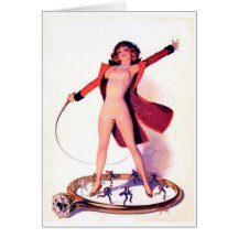 Art de cru d'amusement de film de jours de cirque cartes de vœux