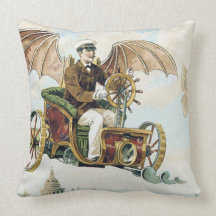 art de machine dirigeable punk de vol de vapeur vi coussin