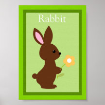 art de mur d'amis de forêt du lapin 5X7 Posters