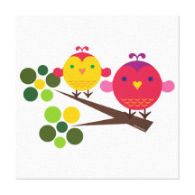 Art de mur étiré par birdies d'impression de toile impression sur toile