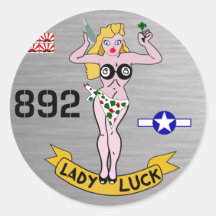 Art de nez de Madame Luck WWII Autocollants