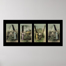 Art de nom de lettre d'alphabet d'ALVA Affiches
