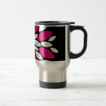 Art de pétales de fleur de rose indien et blanche  tasse