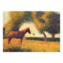 Art de pointillist de peinture de cheval par Georg Invitations
