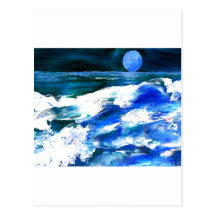 Art de ressacs de chanson de lune - CricketDiane Carte Postale
