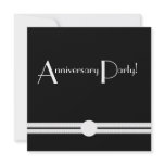 Art Deco Anniversary Invite in Black and White