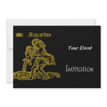 Art Deco Aquarius Party Invitation