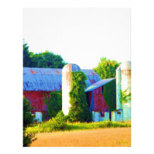 Art Deco Barn Personalized Letterhead