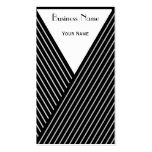 Art Deco Black and White Stripe Business Card