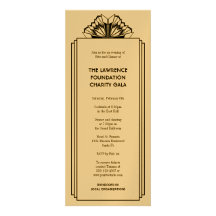 Art Deco black stacked frame glamour formal event Personalized Announcement