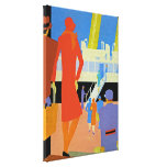 Art Deco Boarding - L Stretched Canvas Print
