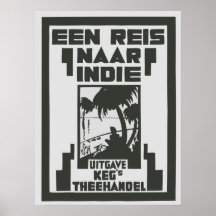 Art Deco book cover (Dutch) Een reis naar Indie Print